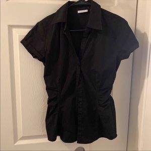 Black short sleeve NY&Co button down